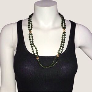 Vintage Nephrite Jade Double Strand Neckalce